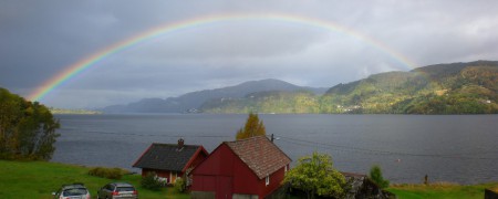Bergen: 2. Nacht. Nettes Empfangsspektakel