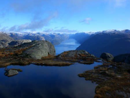 Oben See, unten Fjord