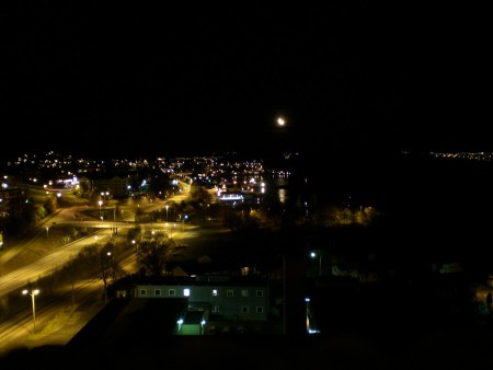 Blick von meiner Penthousewohnung nachts (keine Autos:-)